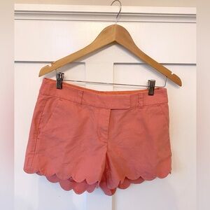 J.Crew linen scalloped hem shorts - size 6